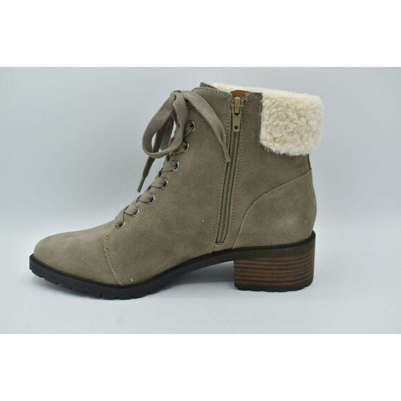 Lucky Brand Womens Size 9 Jacenia Green Shearling Suede Fashion Winter Boots - Picture 6 of 11
